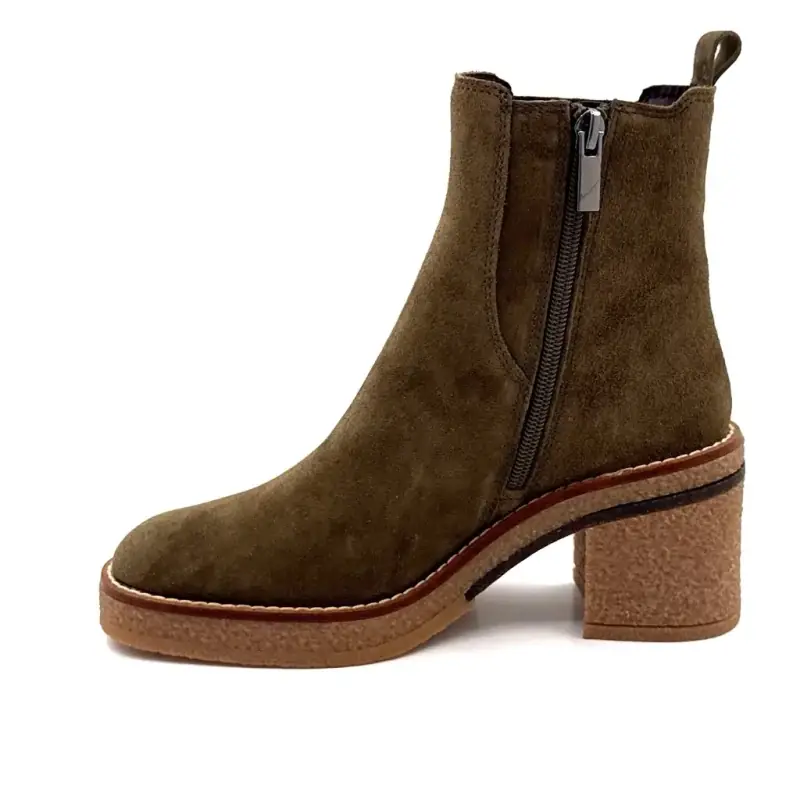 Botines de ante color caqui Another Trend 5673 - %shop-name%