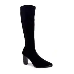 Cizme cu toc Miss Elastic 75385 Stretch negre