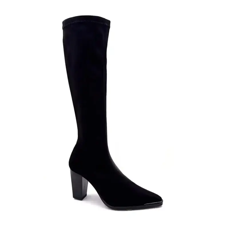 Miss Elastic 75385 Stretch Svarte Hælstøvler