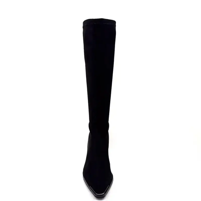 Miss Elastic 75385 Stretch Svarte Hælstøvler