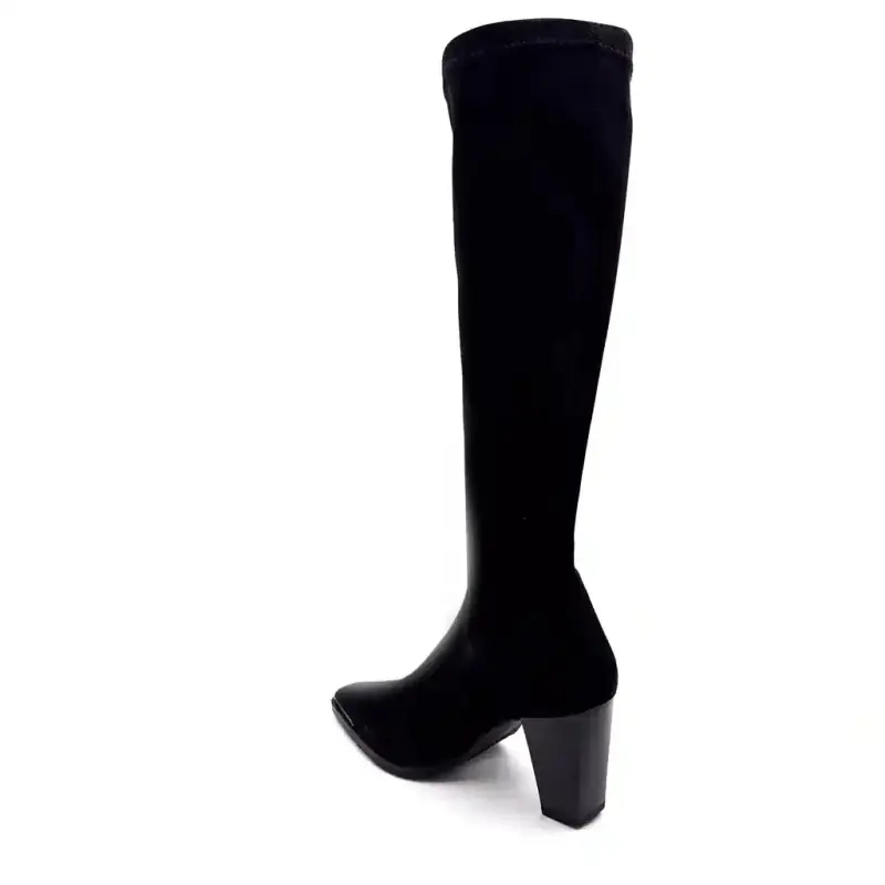 Miss Elastic 75385 Stretch Svarte Hælstøvler