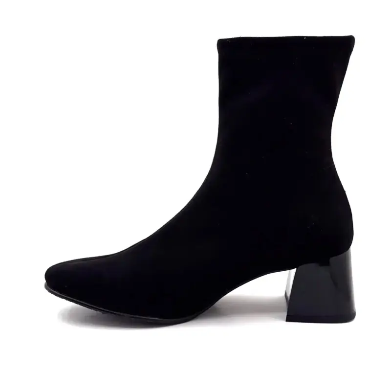 Botas de cano curto elásticas Miss Elastic 75436 pretas - %shop-name%
