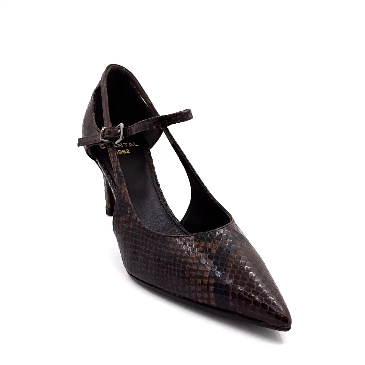 Sandales Romaines Zara Neuves Taille 38 - Simili Cuir Reptile Marron, Talon 1 Cm, Style Gladiateur